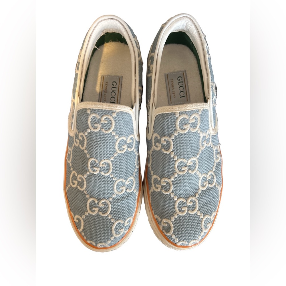 Gucci 1977 Cloth Monogram Slip-On Sneakers - Picture 5 of 10